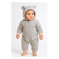 Luksusowy dziecięcy zimowy pajac New Baby Teddy bear szaro różowy