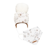 Jesienna dziewczęca czapeczka dla niemowląt z chustką pod szyję New Baby Special One