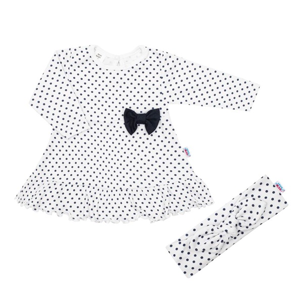 Niemowlęca bawełniana sukienka z opaską New Baby Teresa