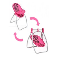 Krzesełko do karmienia i huśtawka 2w1 dla lalek Baby Mix Isabella