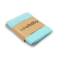 Pieluszki bawełniane New Baby 70x80 cm 2 szt szara, turkusowa