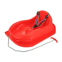 Sanki plastikowe z oparciem Baby Mix MINI czerwone