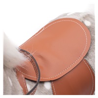 DRUGA JAKOŚĆ Konik na biegunach z melodią PlayTo szary z białymi grochami