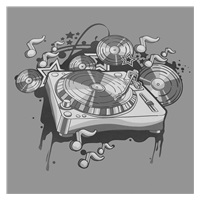 Talerz zjazdowy Baby Mix 60 cm MUSIC szary