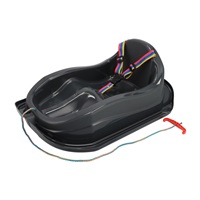 Sanki plastikowe z oparciem Baby Mix MINI szare