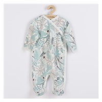 Niemowlęcy bawełniany pajac z bocznym zapięciem New Baby Lovely zielony