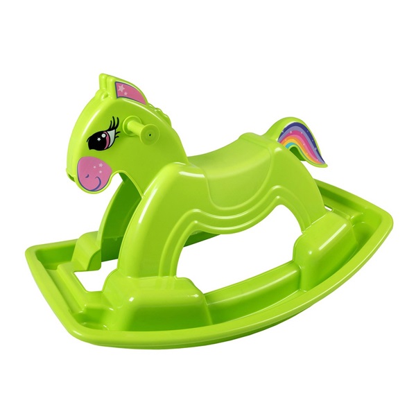 DRUGA JAKOŚĆ Koń na biegunach BAYO 92 cm niebieski