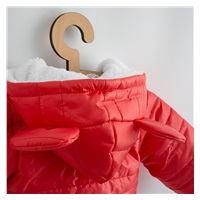 Niemowlęcy zimowy kombinezon z kapturem i uszkami New Baby Pumi red raspberry