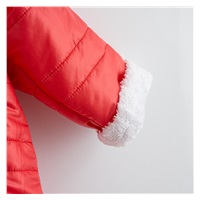 Niemowlęcy zimowy kombinezon z kapturem i uszkami New Baby Pumi red raspberry