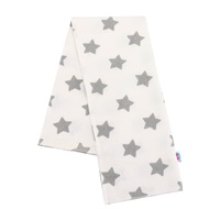Pieluszka flanelowa z nadrukiem New Baby biała STARS