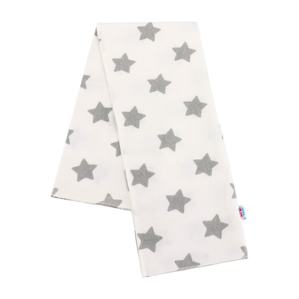 Pieluszka flanelowa z nadrukiem New Baby biała STARS