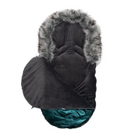 Luksusowy śpiworek z futerkiem New Baby zielony