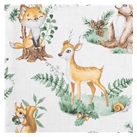 Dziecięcy kocyk z Minki New Baby Zwierzątka szare 80x102 cm