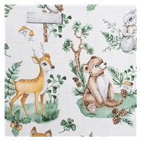 Dziecięcy kocyk z Minki New Baby Zwierzątka szare 80x102 cm