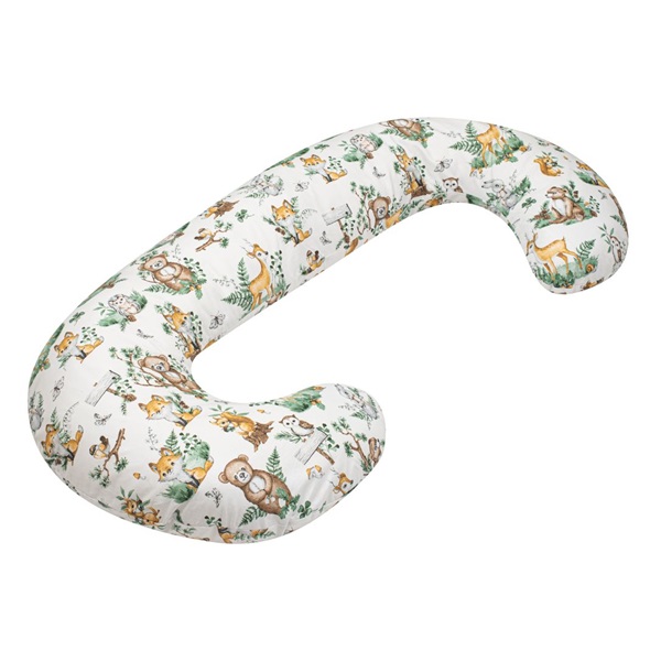 Poduszka do karmienia New Baby w kształcie C Zwierzątka biała