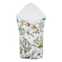 Klasyczny rożek wiązany New Baby Zwierzątka biały