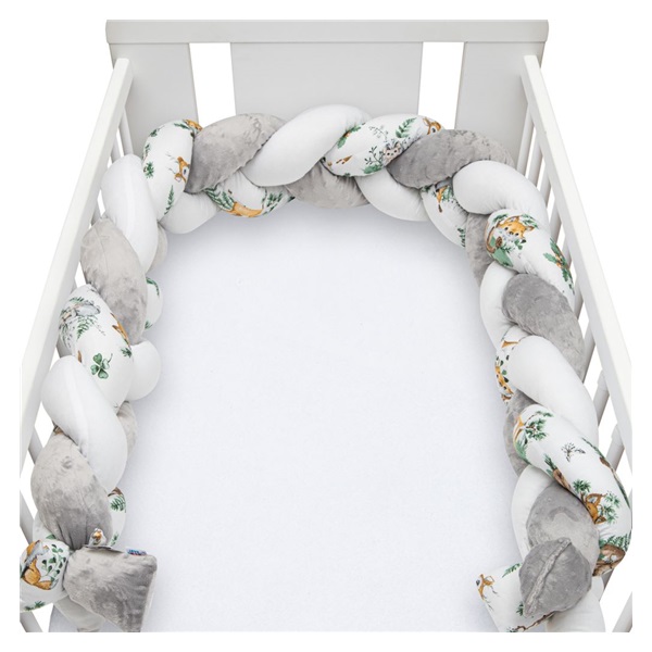 Ochraniacz do łóżeczka warkocz New Baby Minka i Zwierzątka