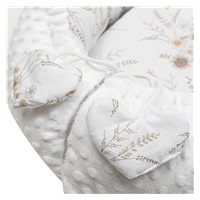 Luksusowe gniazdko z kołderką dla niemowlaka New Baby z Minki Kwiaty białe