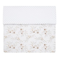 Dziecięcy kocyk z Minki New Baby Kwiaty biały 80x102 cm