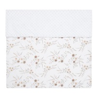 Dziecięcy kocyk z Minki New Baby Kwiaty biały 80x102 cms