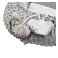 Luksusowe gniazdko z kołderką dla niemowlaka New Baby z Minki Słoniki biało-szare