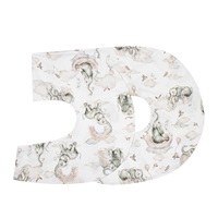 Poszewka na poduszkę do karmienia New Baby XL w kształcie C Słoniki biało szara