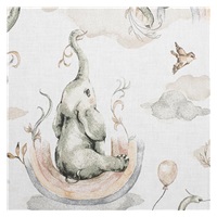 Poszewka na poduszkę do karmienia New Baby XL w kształcie C Słoniki biało szara