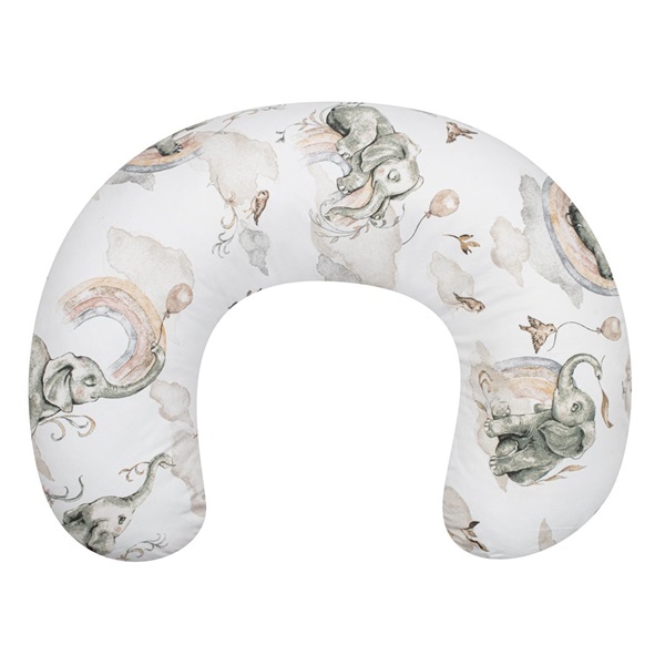 Poduszka do karmienia New Baby Słoniki biało-szara