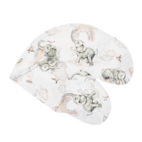 Poszewka na poduszkę do karmienia New Baby Słoniki biało-szara