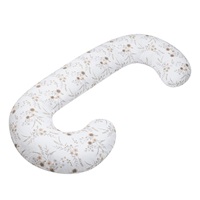 Poszewka na poduszkę do karmienia New Baby w kształcie C Kwiaty biała