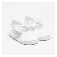 Niemowlęce paputki satynowe New Baby biały 3-6 m