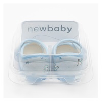 Niemowlęce paputki  New Baby niebieski chłopiec 3-6 m