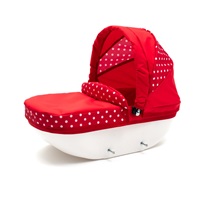 Wózek dla lalek New Baby COMFORT czerwony w kropki