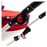 Wózek dla lalek New Baby COMFORT czerwony czarny kwiatek