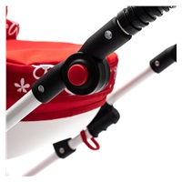 Wózek dla lalek New Baby COMFORT czerwony kwiatek biały