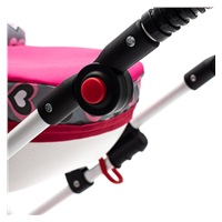 Wózek dla lalek New Baby COMFORT różowy w serduszka szare