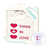 Body z nadrukiem New Baby MADE IN LOVE