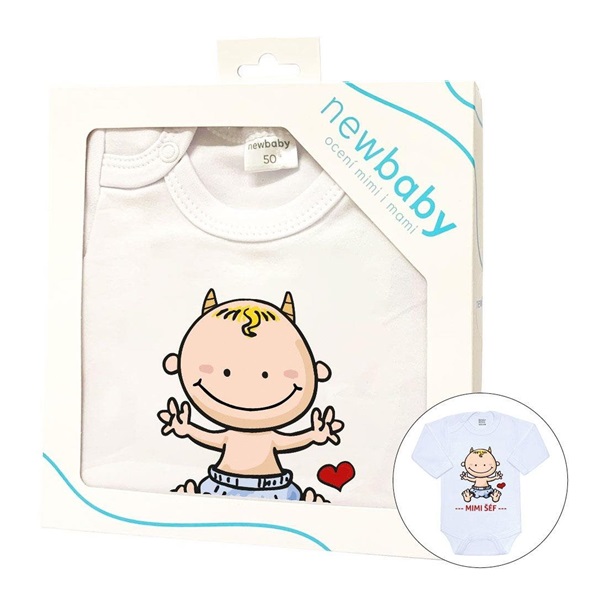 Body z nadrukiem New Baby MADE IN LOVE