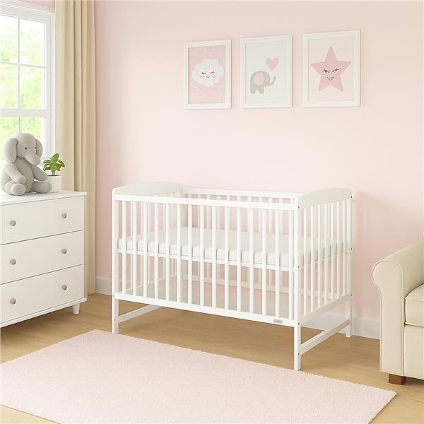 Łóżeczko dla dzieci New Baby LILLY białe