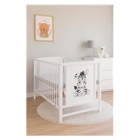 Łóżeczko dla dzieci New Baby BEA Zebra białe