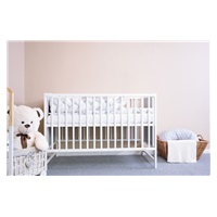 Łóżeczko dla dzieci New Baby BEA Zebra biało-szare