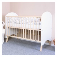 Łóżeczko dla dzieci New Baby BELLA białe-naturalne