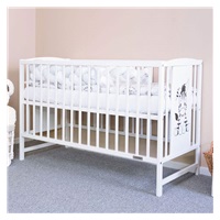 Łóżeczko dla dzieci New Baby POLLY Zebra białe