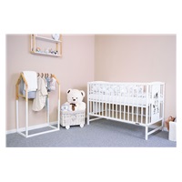 Łóżeczko dla dzieci New Baby POLLY Zebra białe