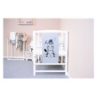 Łóżeczko dla dzieci New Baby POLLY Zebra biało-szare