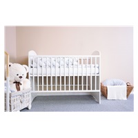 Łóżeczko dla dzieci New Baby LEO Zebra białe