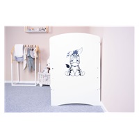 Łóżeczko dla dzieci New Baby LEO Zebra białe