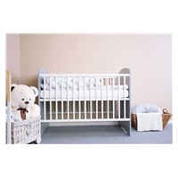 Łóżeczko dla dzieci New Baby LEO Zebra biało-szare