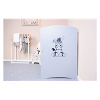 Łóżeczko dla dzieci New Baby LEO Zebra biało-szare