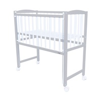 Łóżeczko dostawne New Baby MATEO 90x40 cm opuszczalny bok biało-szare
